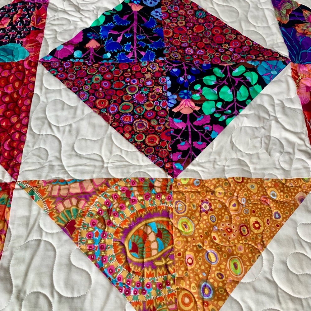 Handmade Kaffe Fassett Print Quilt - Picture 3 of 4